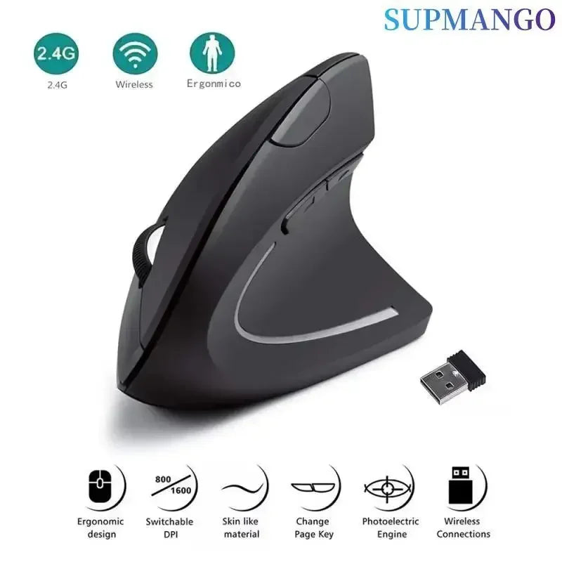 ergonomic mouse - Computer Mice - Vertical Ergonomic Wireless Mouse