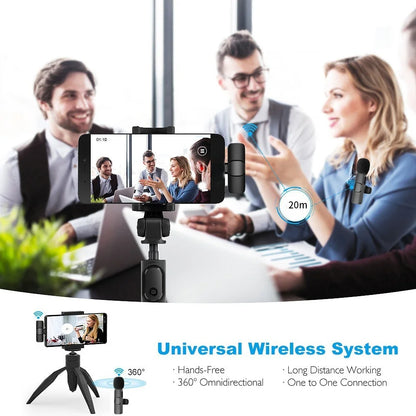 dual wireless mic for live streaming - Electronics - Wireless Lavalier Microphone