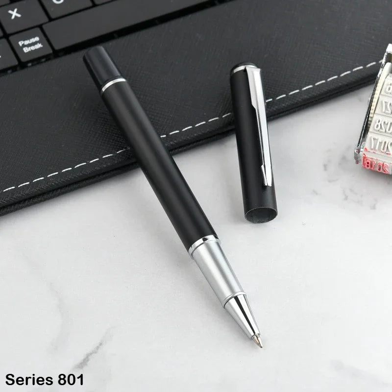 Fingerprint-resistant metal ballpoint pen