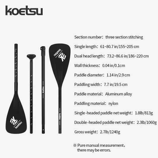 aluminum paddle - Water Sports Paddle - Adjustable Aluminum Alloy Paddle