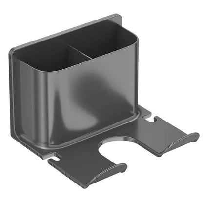 Elegant no drill hair dryer holder with polished finish