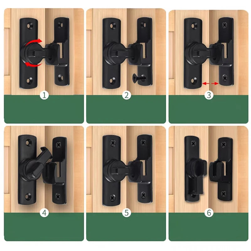 Drawer lock 90 degree rotation