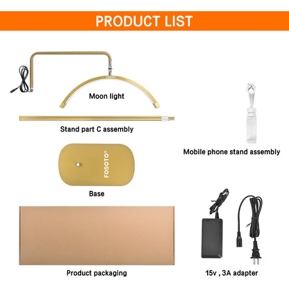 fosoto ft-y16 - Photography - Video Lighting - Half Moon Ring Light