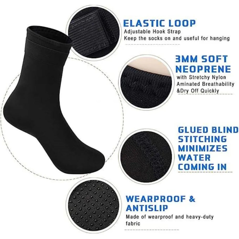 Water Sports - Neoprene Wetsuit Socks - wetsuit socks footwear