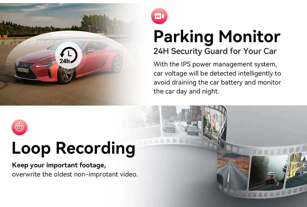 inch touch screen dash cam - Automotive - Vehicle Electronics - Dash Cams - 10-inch 4K Dash Cam with rearview mirror