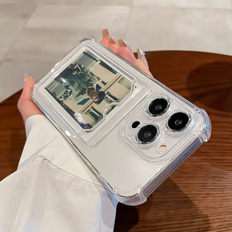 Meilleure vente Mobile Phone Cases - Transparent Card Holder Phone Case