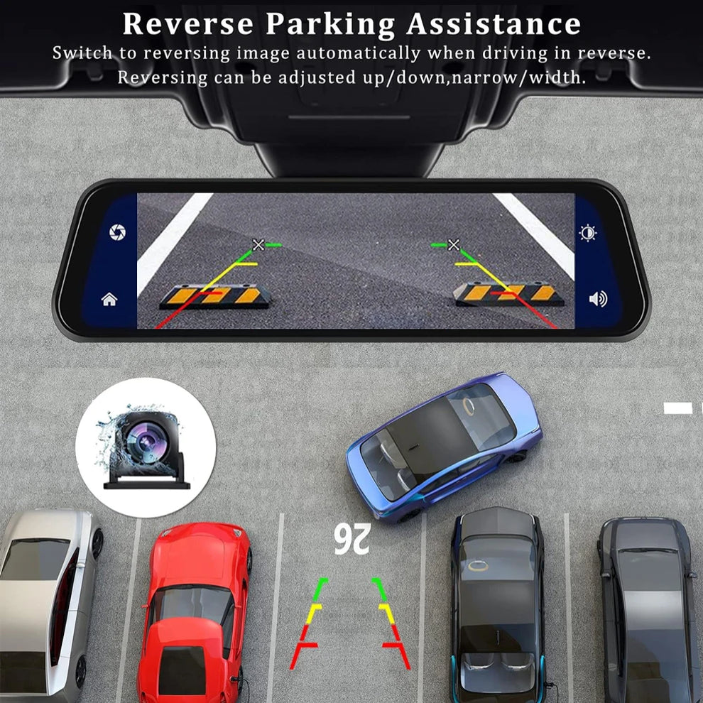 buy 4k rearview mirror dash cam - Automotive - Vehicle Electronics - Dash Cams - 10-inch 4K Dash Cam with rearview mirror