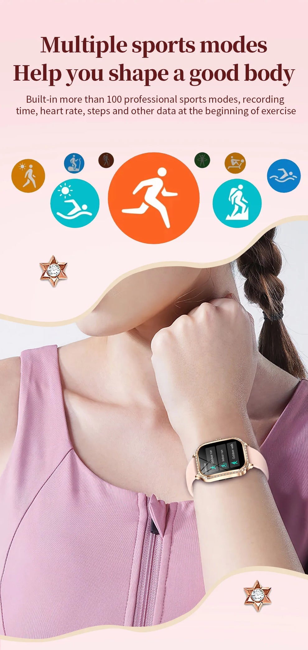 Smart Watch - Luxury Smart Watch for Women - fossil watches for women timepiece