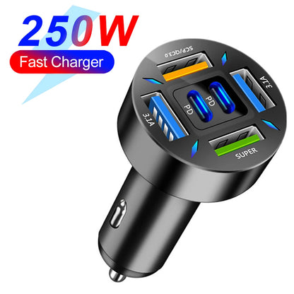 Usb c car charger with cable