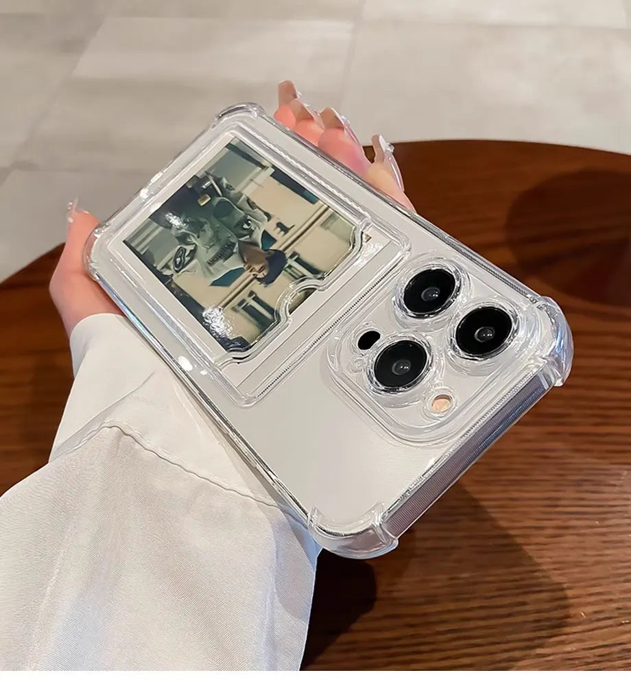 Hot deals Mobile Phone Cases - Transparent Card Holder Phone Case