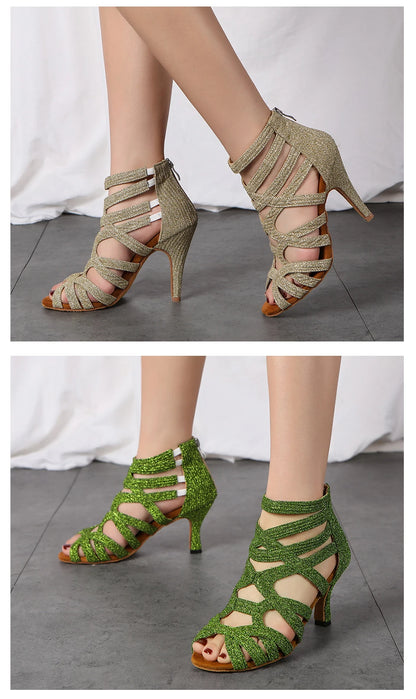 ankle dance boots women - Dance Shoes - Women-s Elegant Salsa Ballroom Ankle Boots