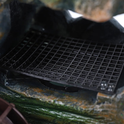 Modern resin waterfall fountain with led for office