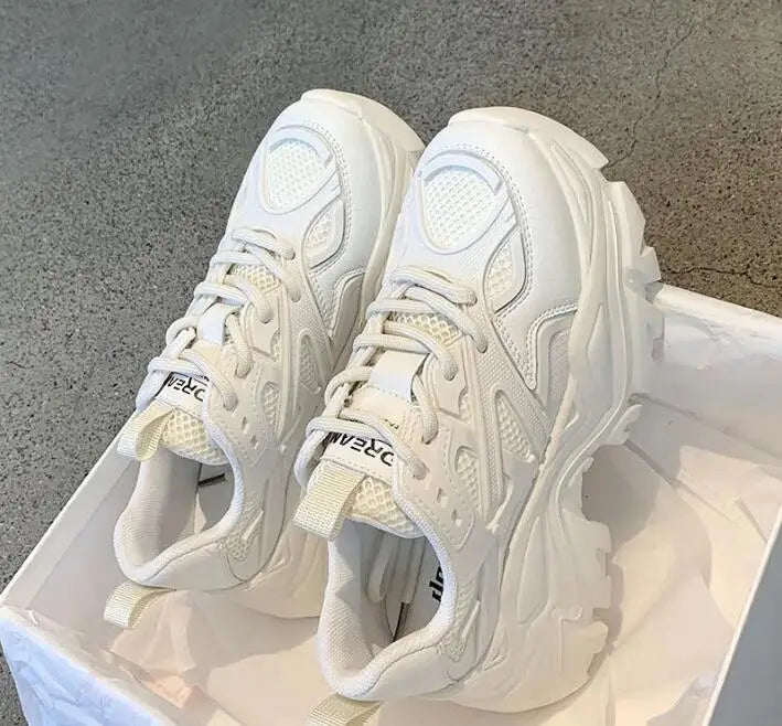 Black platform sneakers