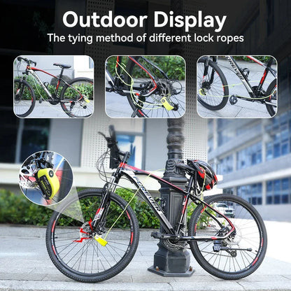 motorcycle lock with alarm - Motorcycle Accessories - Rechargeable Padlock Alarm for Motorcycle