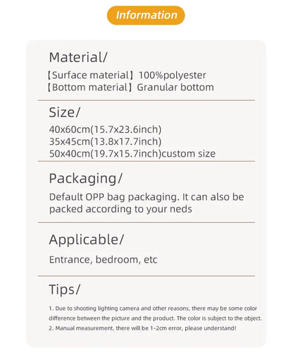 Easy clean bathroom mats