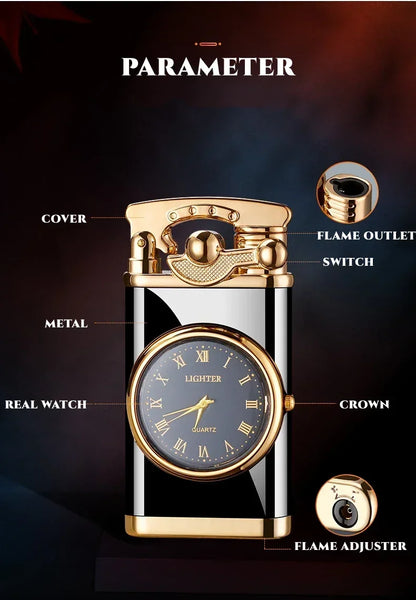 Smoking Accessories - Windproof Torch Lighter - cigar torch lighter timepiece