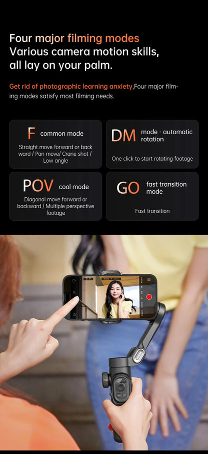 tiktok gimbal - Handheld Gimbals - 3-Axis Handheld Gimbal Stabilizer