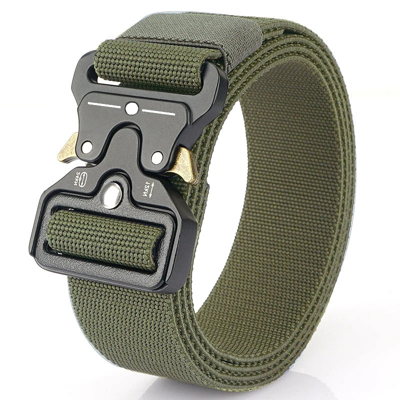 Black tactical belt with quick release