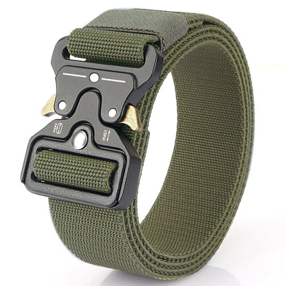 Black tactical belt with quick release