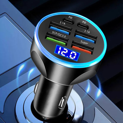 Dual usb c car charger