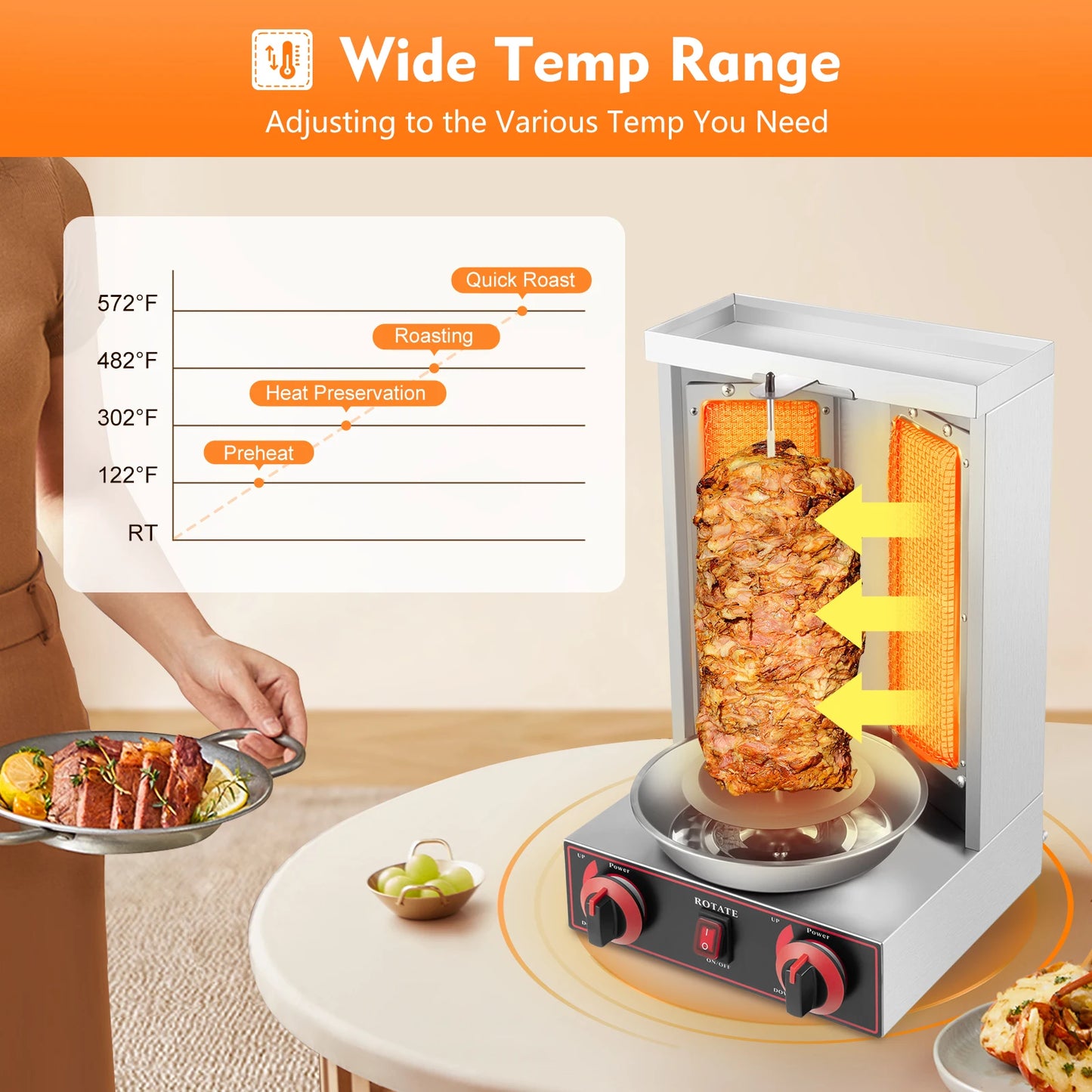 Restaurant kebab machine electric