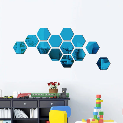 diycrafts roomdecor hexagon - Home Decor - 3D Hexagon Mirror Wall Sticker