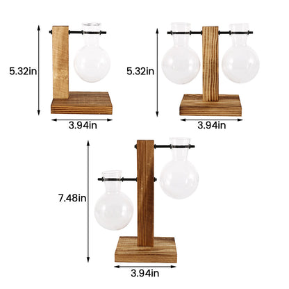 office decor terrarium - Home - Garden - Planters - Pots - Glass bulb tabletop planter with wooden stand