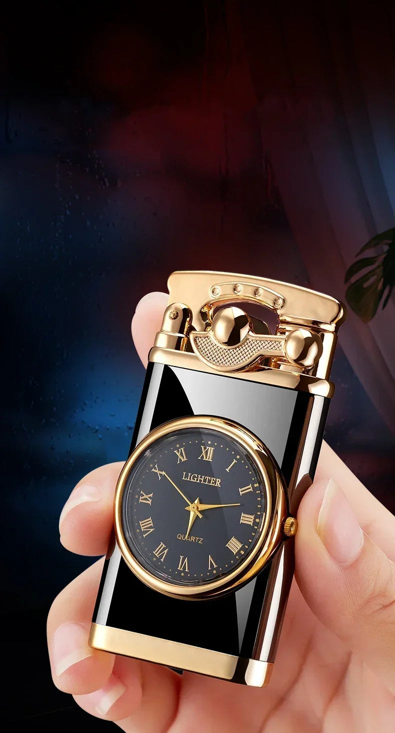 Smoking Accessories - Windproof Torch Lighter - single jet torch timepiece