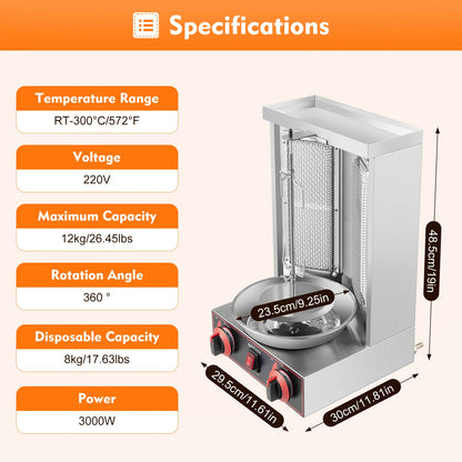 Automatic doner kebab machine