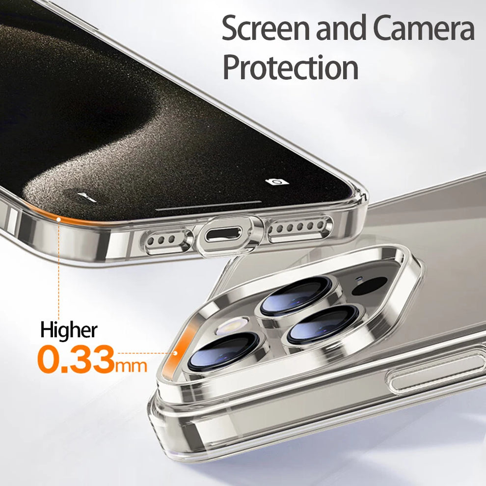 iphone clear case magsafe - Phone Cases - Luxury Transparent Phone Case for iPhone