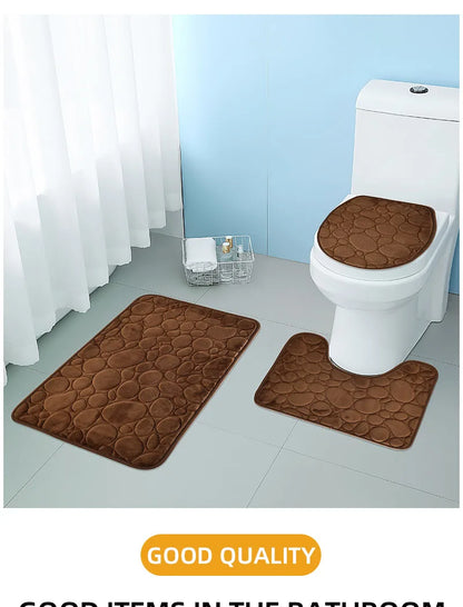 Machine washable bath rugs