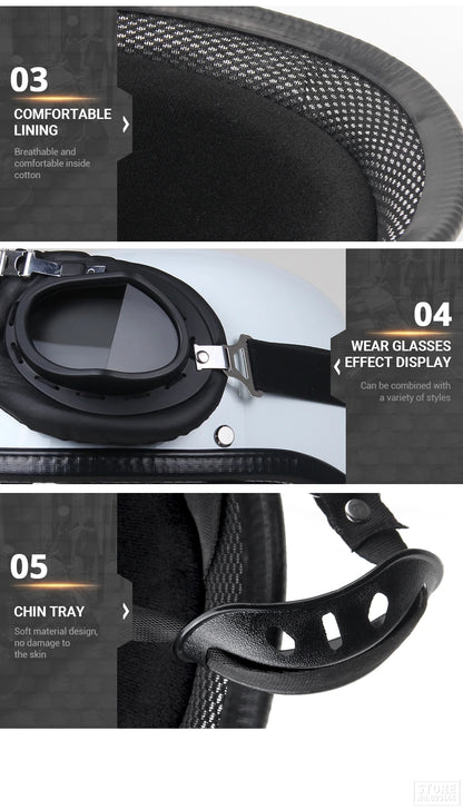 carbon fiber half helmet - Motorcycle Helmets - Half Helmet