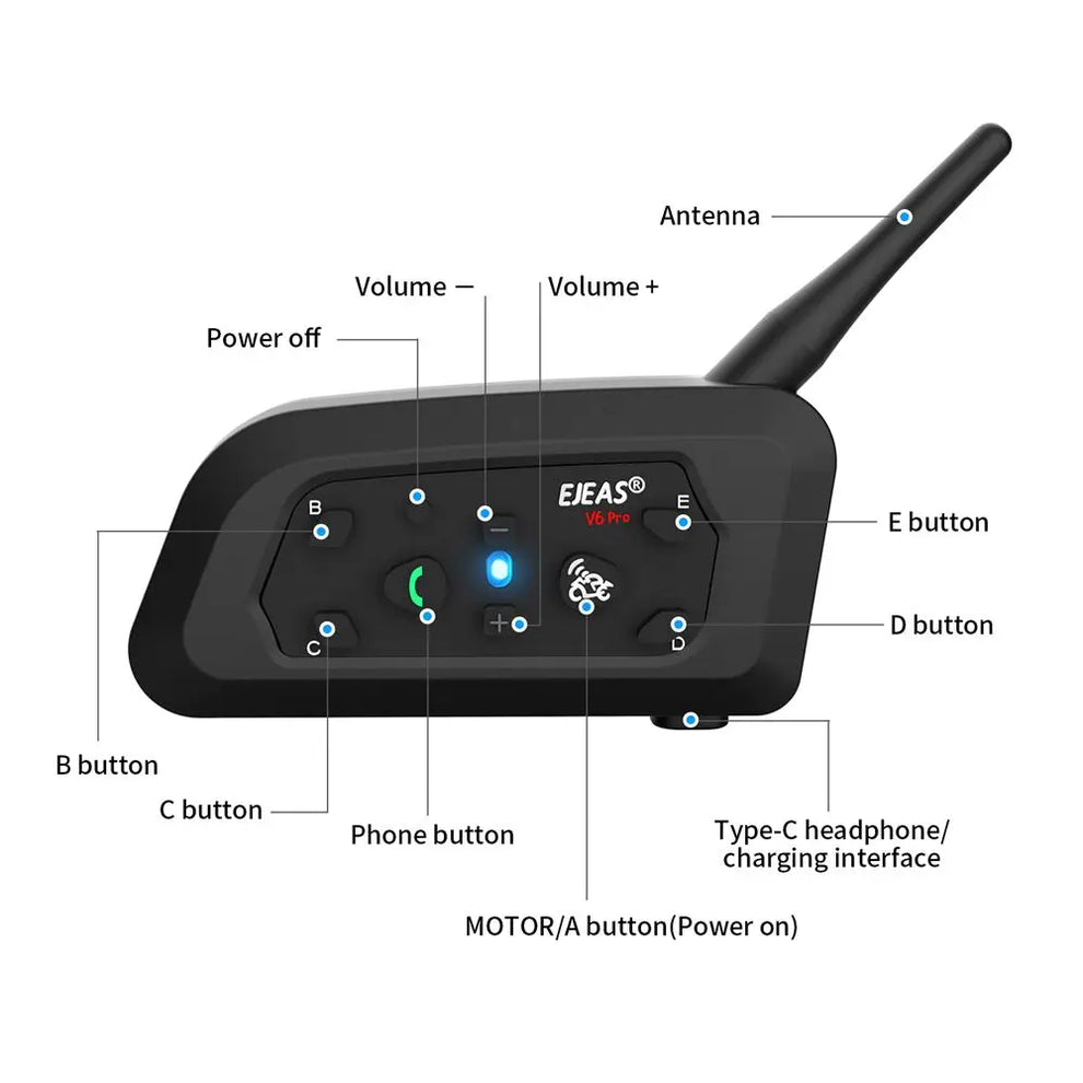 bluetooth communicator motorcycle - Motorcycle Accessories - Bluetooth Helmet Intercom