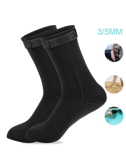 Water Sports - Neoprene Wetsuit Socks - grip neoprene socks footwear
