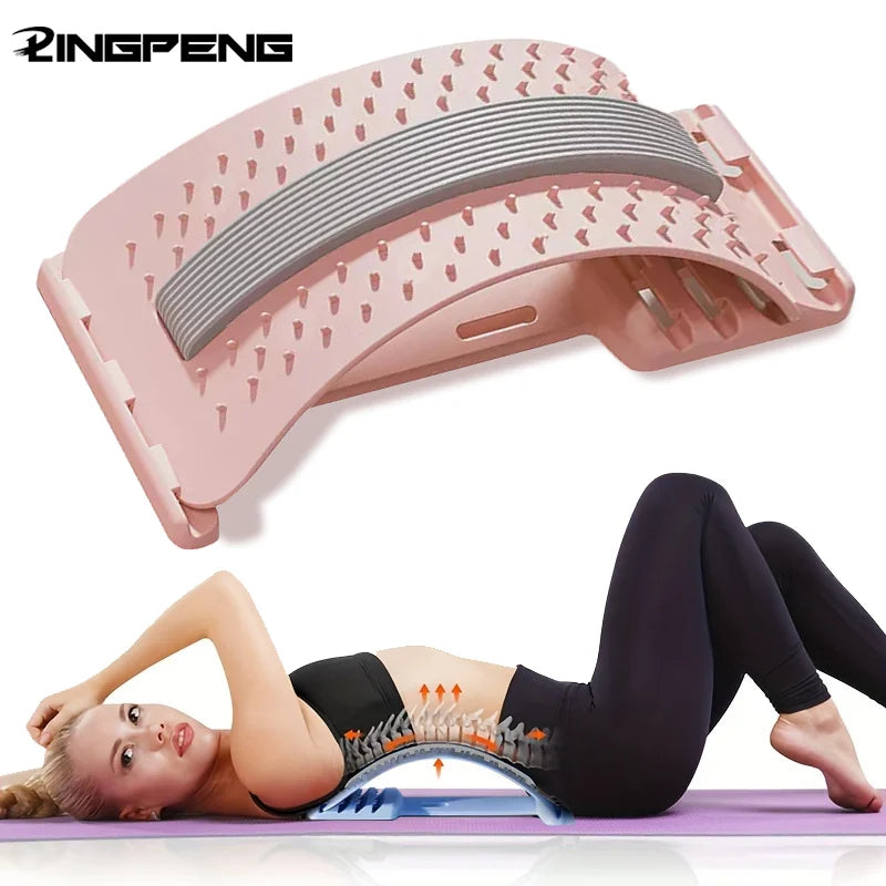 back massager - Fitness - Exercise - Lumbar stretching and massage device