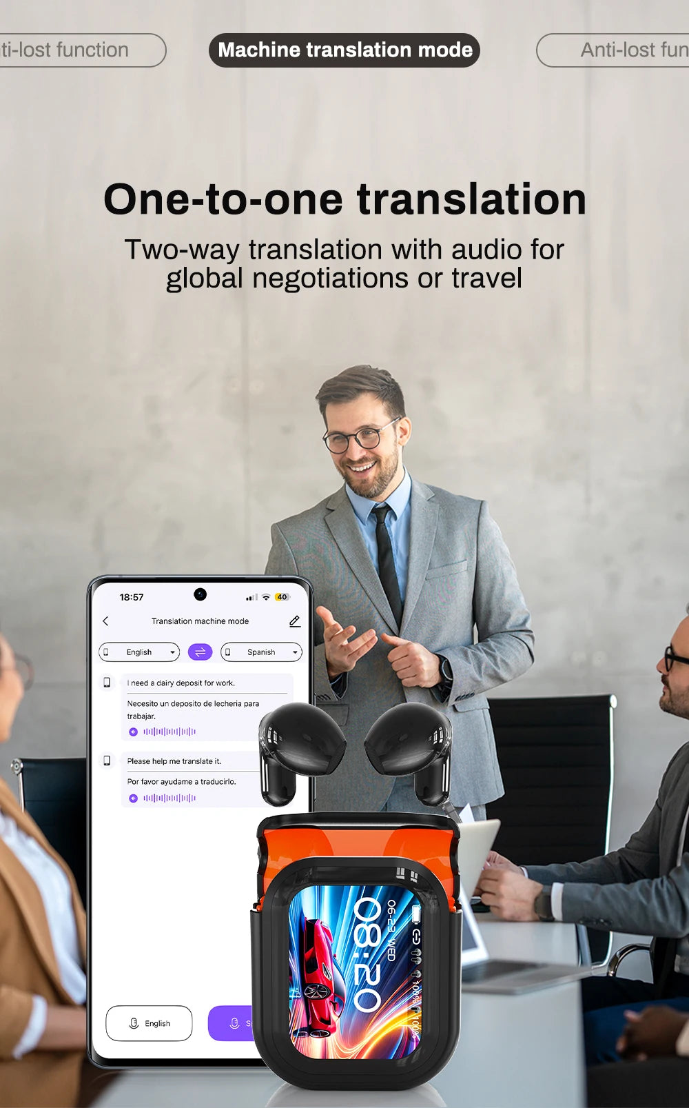Translator headphones
