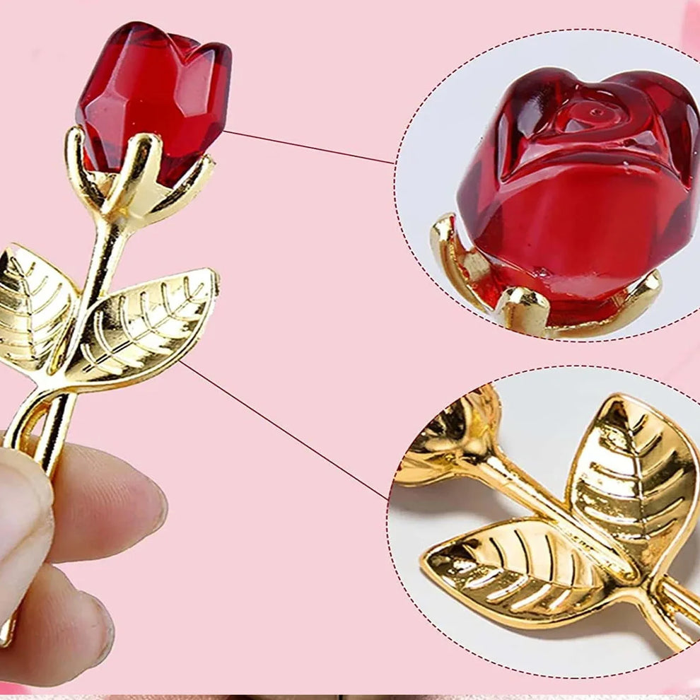 eternal rose glass - Home Decor - Glass Rose Mini Crystal Flower