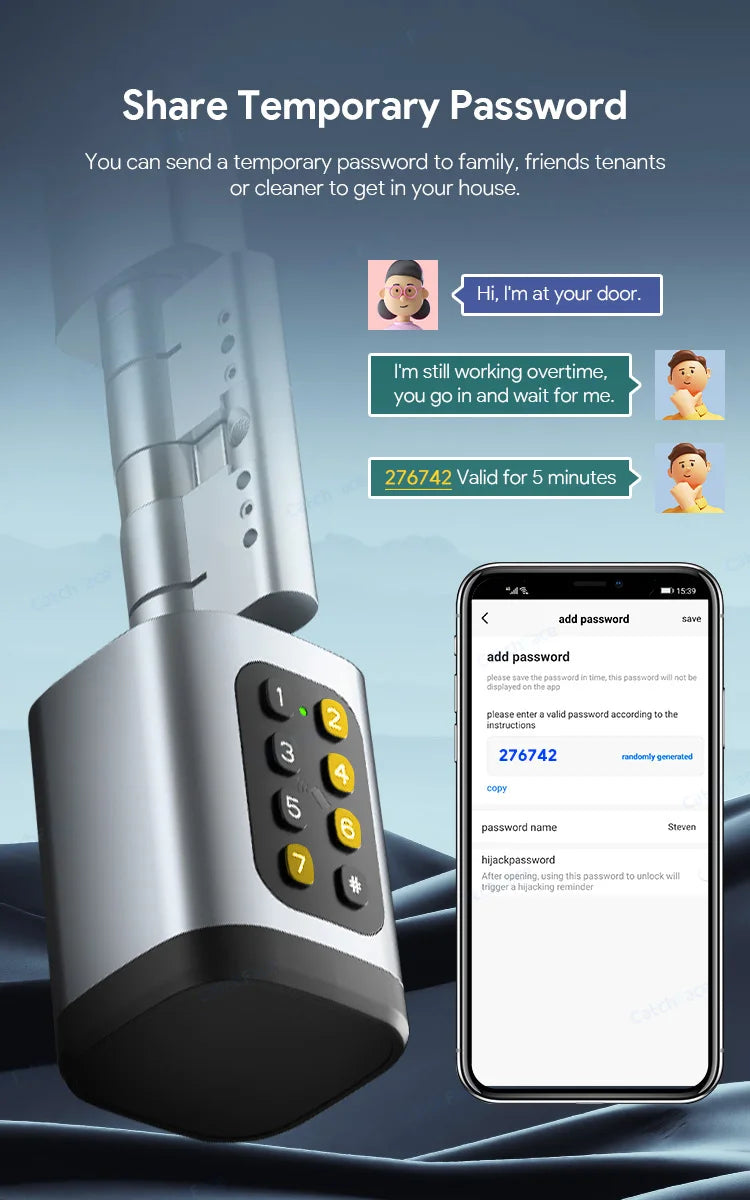 Smart lock deadbolt replacement