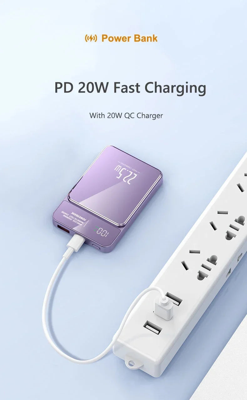 Slim magnetic wireless power bank