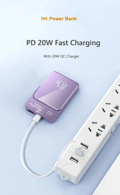 Slim magnetic wireless power bank