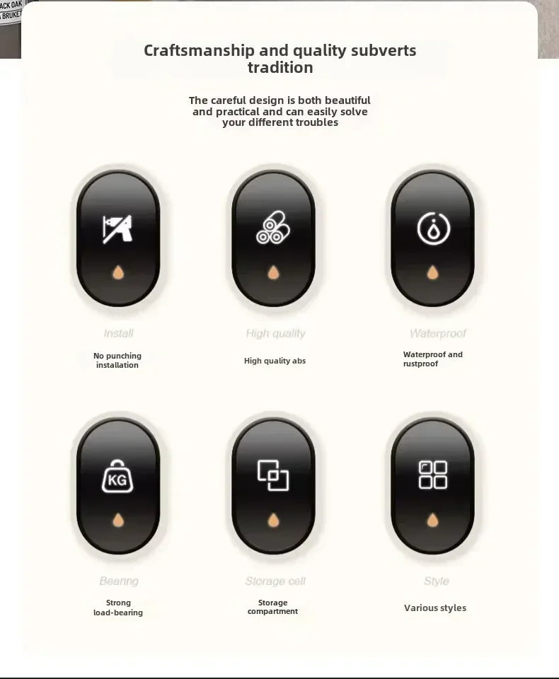 self stick hair tool organizer - Bathroom Storage Organizer - Wall Mounted Hair Dryer Holder