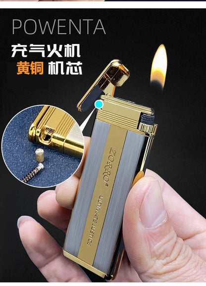 double jet flame lighter - Smoking Accessories - Mini Ultra Thin Butane Gas Lighter