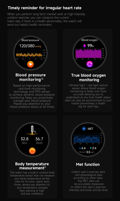 Smartwatch - Health Monitoring Smartwatch - sundu heart rate sensor timepiece