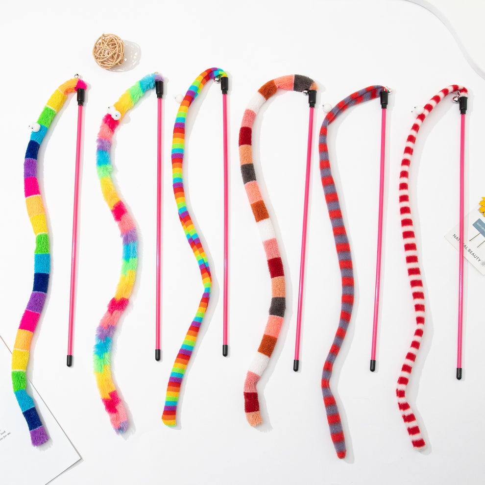 feather cat teasing stick - Pet Supplies - Cat Teaser Wand