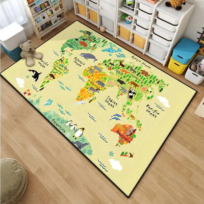 kidcarpet map rug - Home - Kitchen - Kids World Map Area Rug