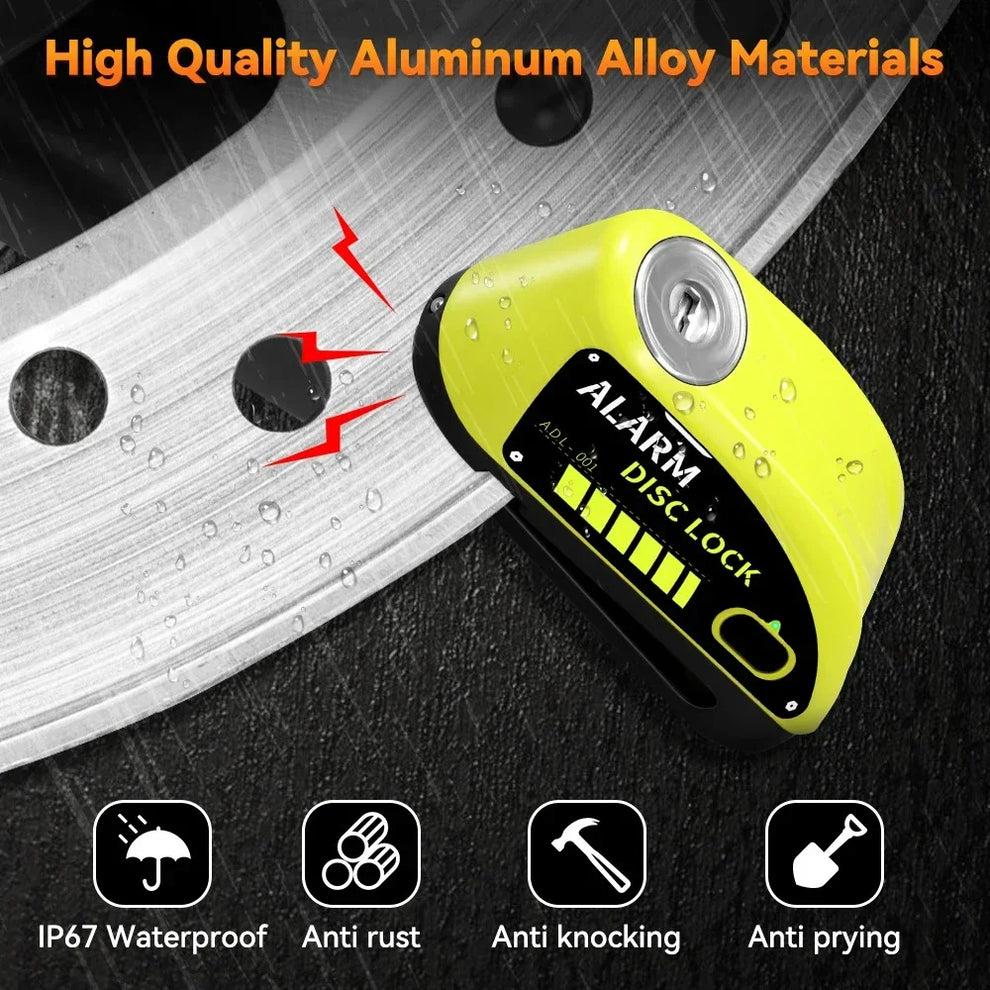 bluetooth motorcycle lock - Motorcycle Accessories - Rechargeable Padlock Alarm for Motorcycle