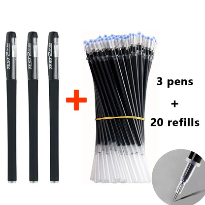 Bullet tip 0.5mm gel pen set