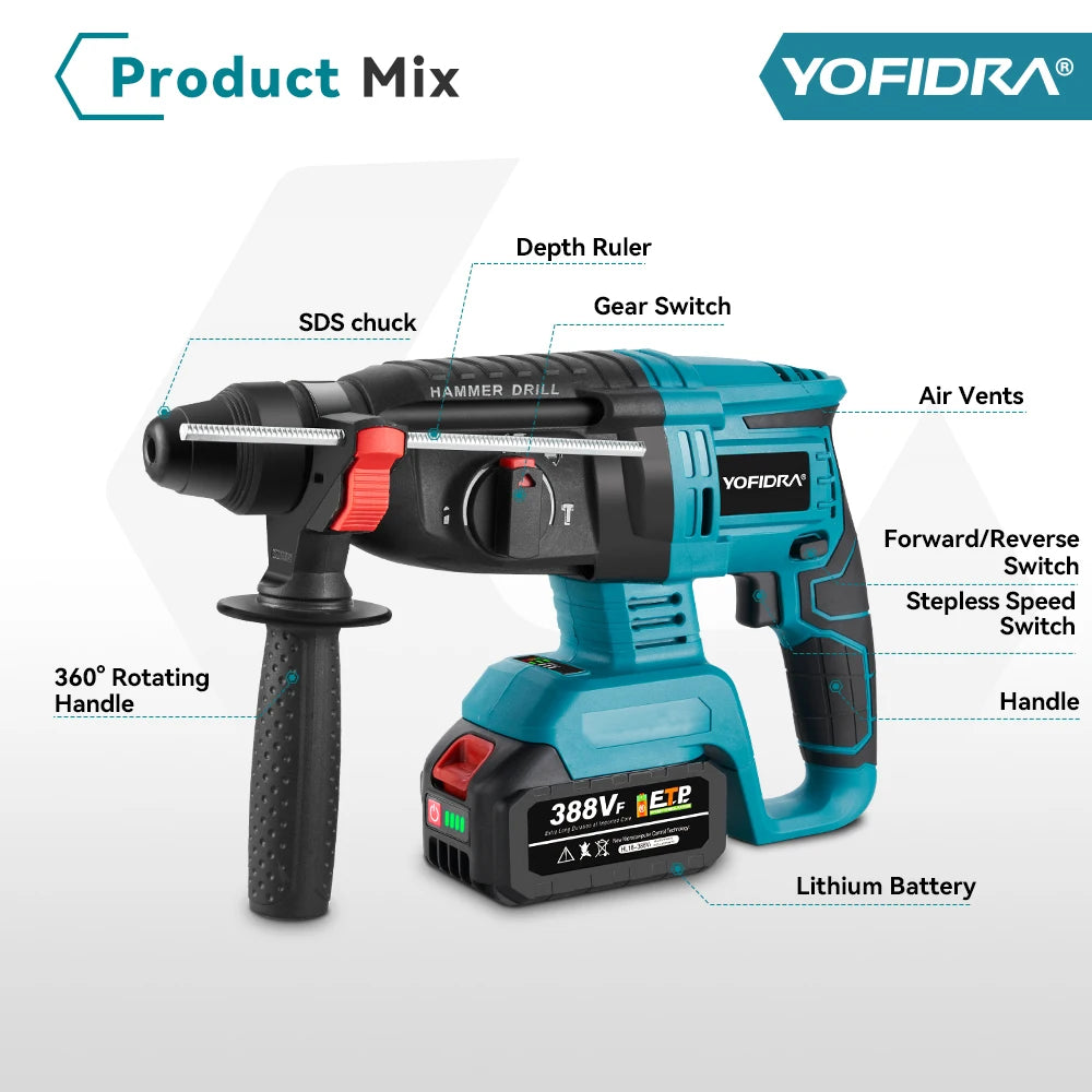 High power brushless hammer drill