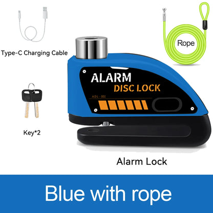 motorcycle disc lock with alarm - Motorcycle Accessories - Rechargeable Padlock Alarm for Motorcycle