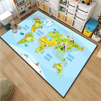 world map play rug black friday - Home - Kitchen - Kids World Map Area Rug
